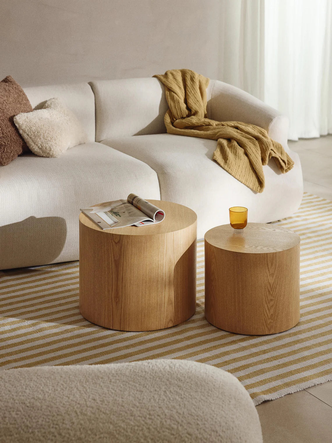 Tables basses en bois Dan, 2 pièces
