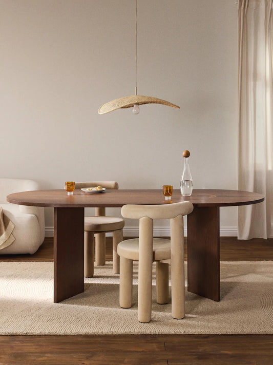 Table ovale en bois Toni, 200 x 90 cm