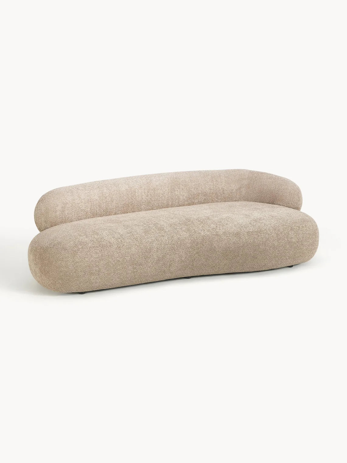 Canapé 3 places en peluche-bouclette Alba