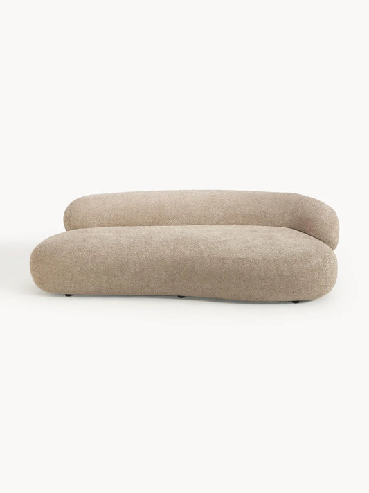 Canapé 3 places en peluche-bouclette Alba