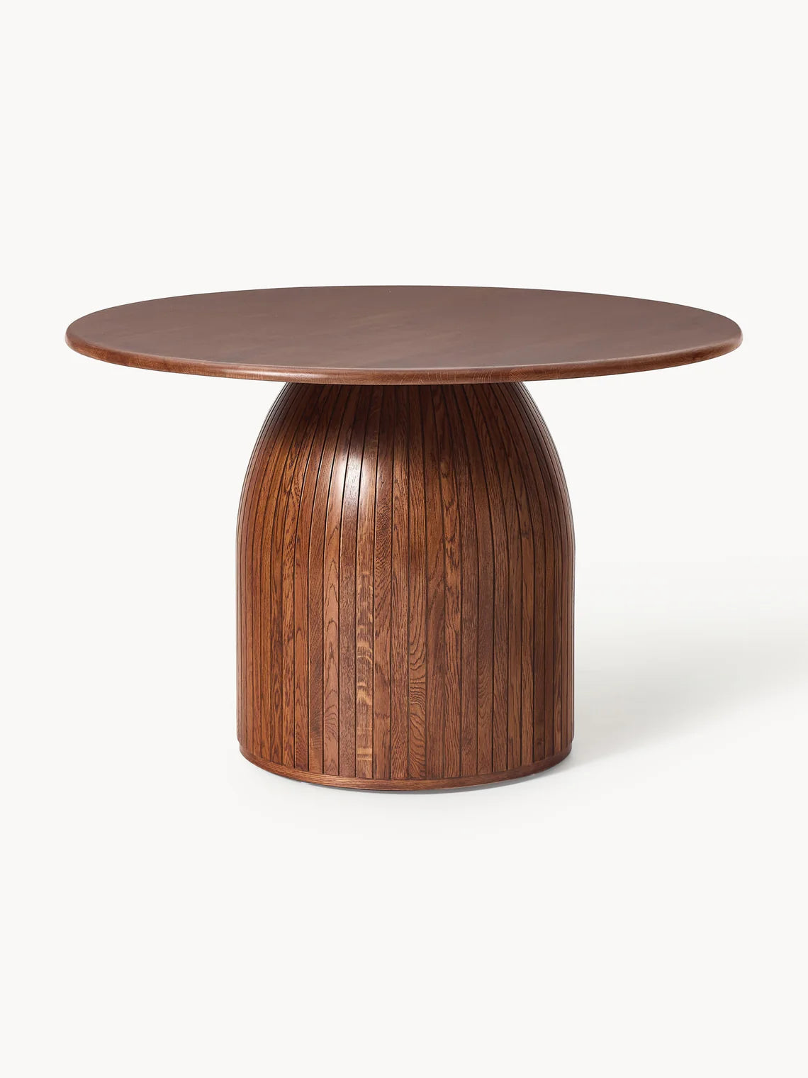 Table ronde avec pied strié Nelly, tailles variées